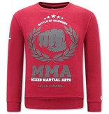 Local Fanatic MMA Fighter Sweatshirt  For Men - Bordeaux