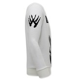 Local Fanatic X Man  Wolverine Print Sweatshirt - White