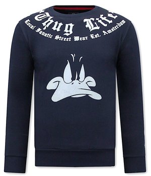 Local Fanatic Thug Life  Sweatshirt For Men - Blue