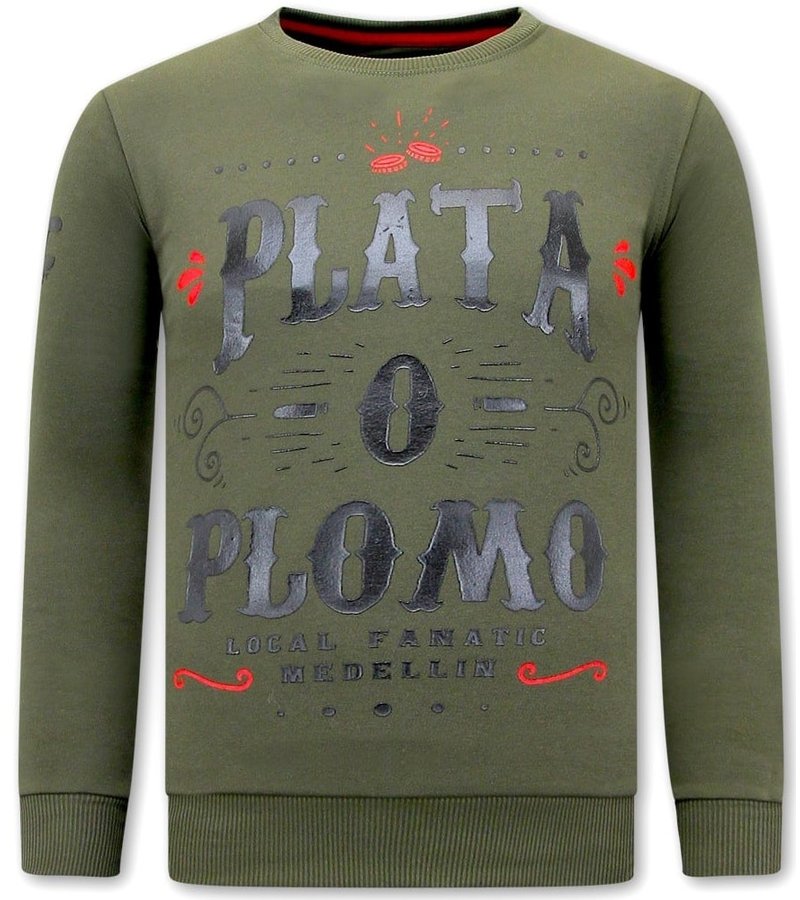 Local Fanatic PLATA O PLOMO Men Sweater - Green