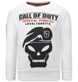 Local Fanatic Men Sweater Call Of Duty - White