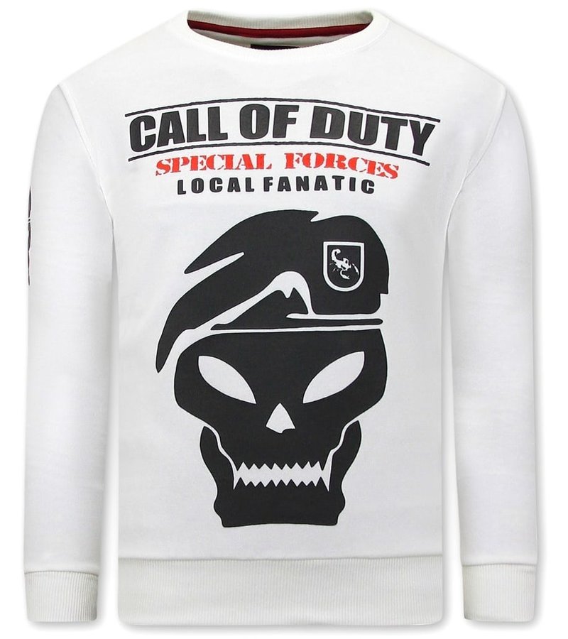 Local Fanatic Men Sweater Call Of Duty - White