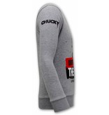 Local Fanatic Chucky Sweater For Men - Grey
