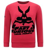 Local Fanatic Fast and Furious sweatshirt for men - Bordeaux