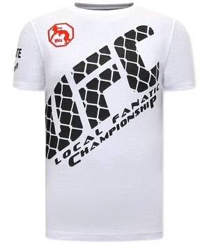 Local Fanatic UFC  Championship T Shirt - White