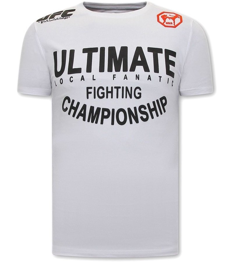 Local Fanatic UFC Ultimate Fighting T Shirt - White