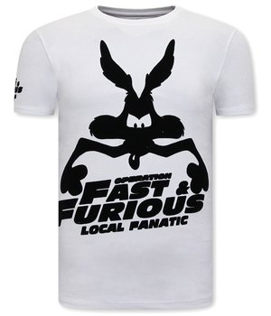 Local Fanatic Fast and Furious Print T shirt - White