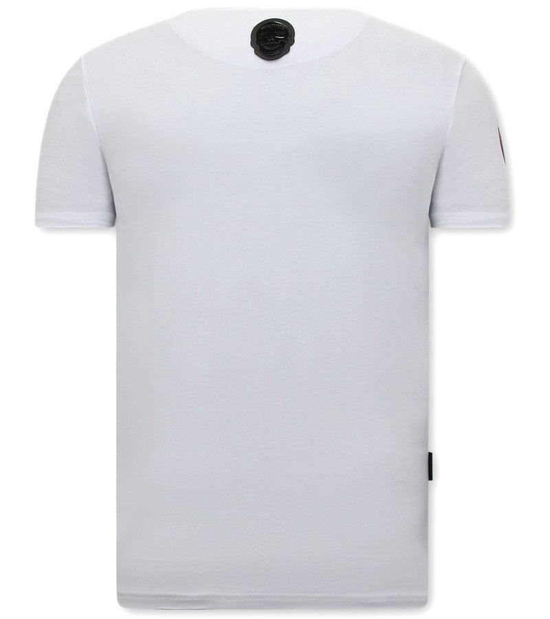 Local Fanatic  EL Narco Skull T Shirt - White