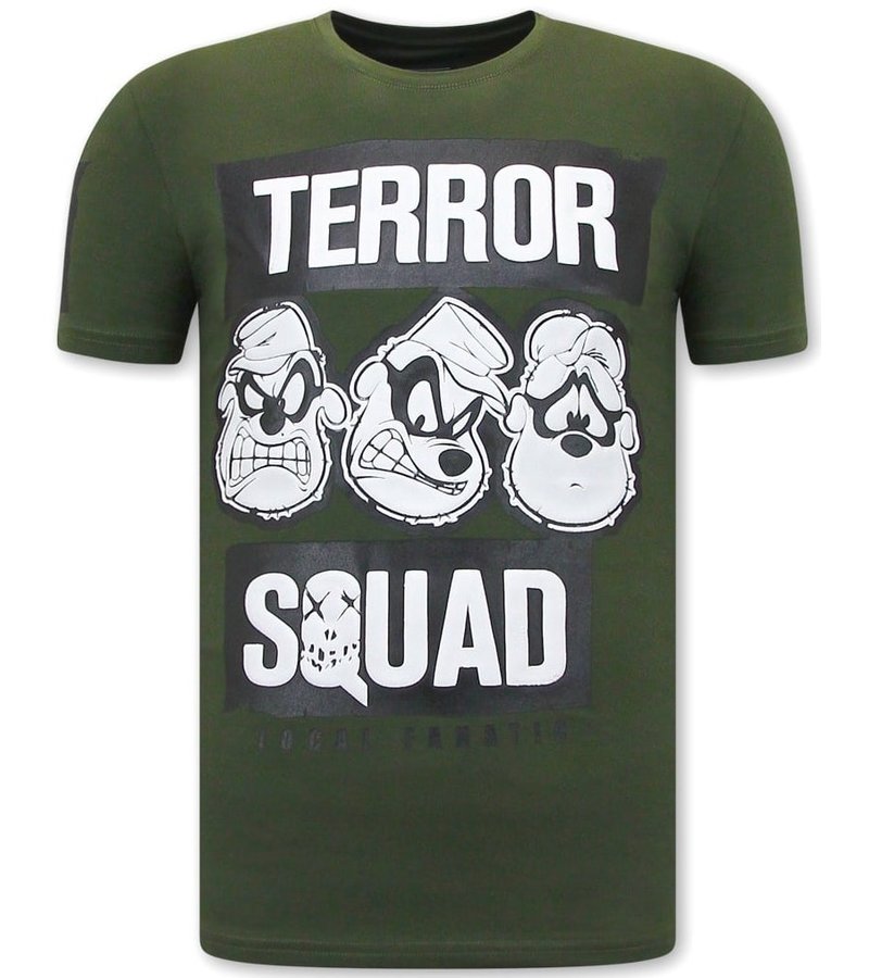 Local Fanatic Funny Men T shirt Beagle Boys Squad  - Green