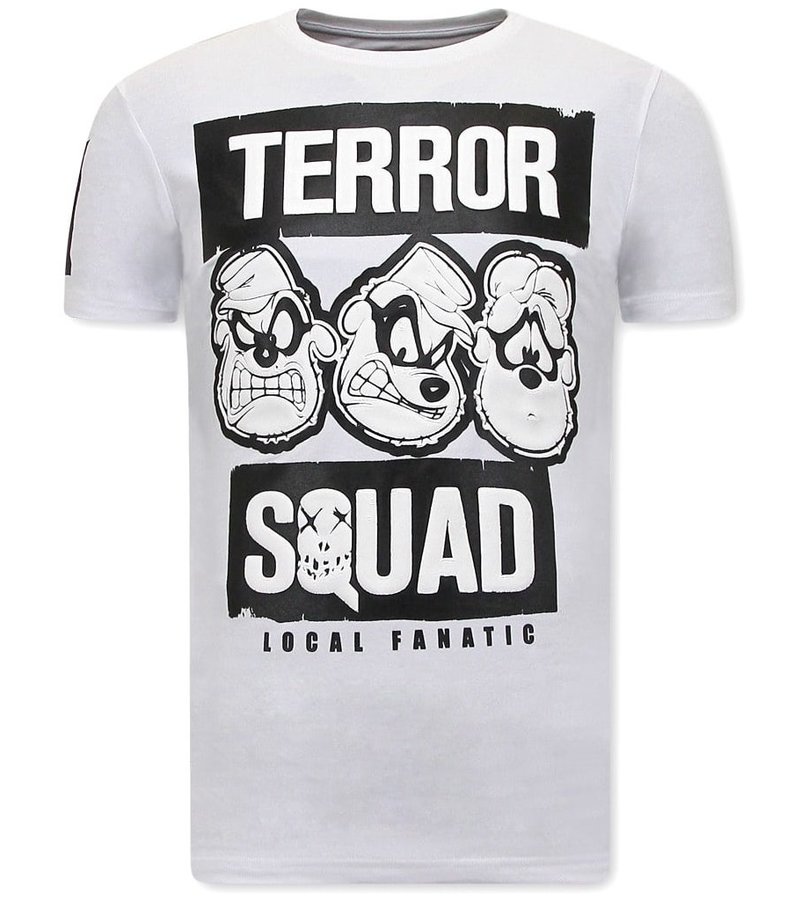 Local Fanatic Funny Men T shirt Beagle Boys Squad  - White