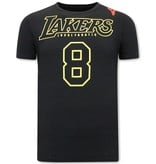 Local Fanatic Man T Shirt Lakers 8 Print - Black