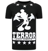 Local Fanatic T Shirt With Terror Mouse Print - Black