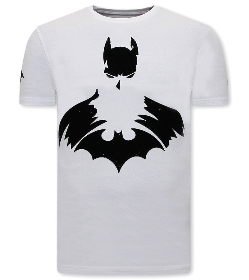 Local Fanatic T Shirt with Batman Print - White