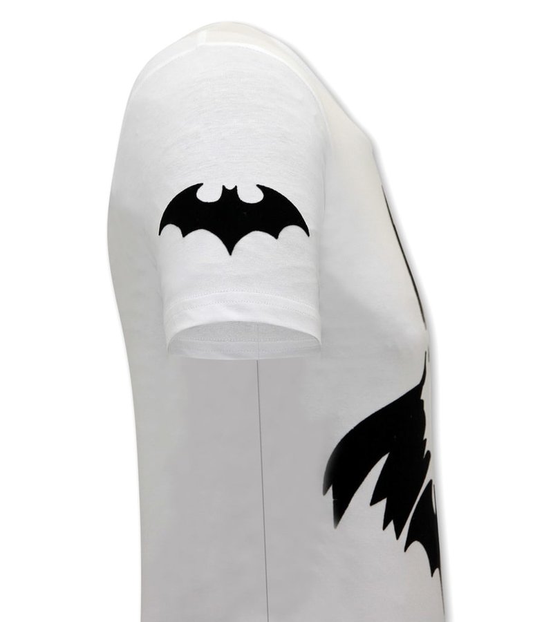 Local Fanatic T Shirt with Batman Print - White