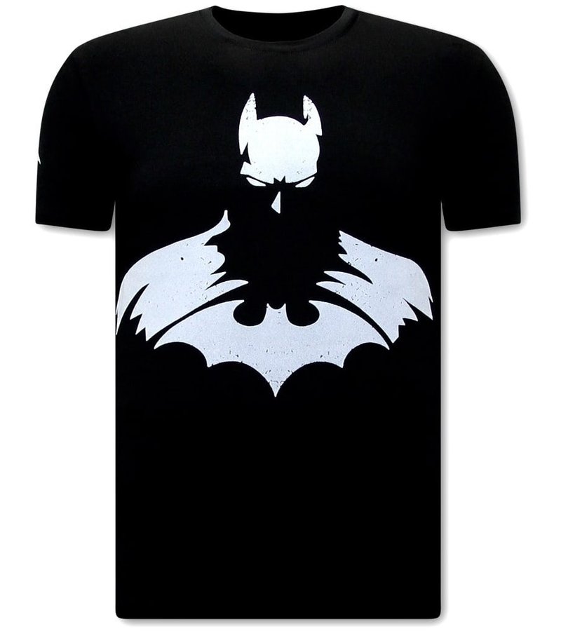 Local Fanatic T Shirt with Batman Print - Black