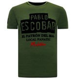 Local Fanatic Pablo Escobar Men T Shirt - Green