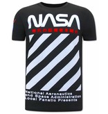 Local Fanatic NASA Print Men T Shirt - Black