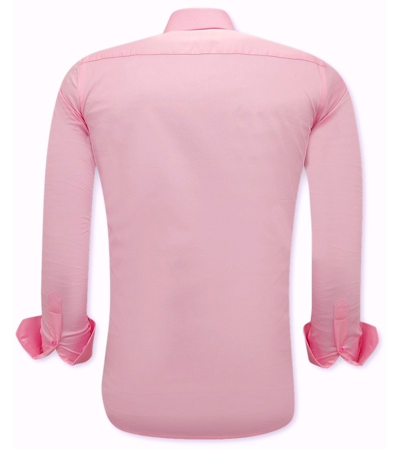 Tony Backer Plain Casual Shirts For Mens - 3071 - Pink