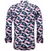 Tony Backer Paint Splash Long Sleeve Shirt - 3075NW - Pink