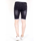 Local Fanatic Zip ankle Denim Shorts - 1019 - Black