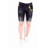 Local Fanatic Ripped Denim Shorts Mens - 1022 - Black