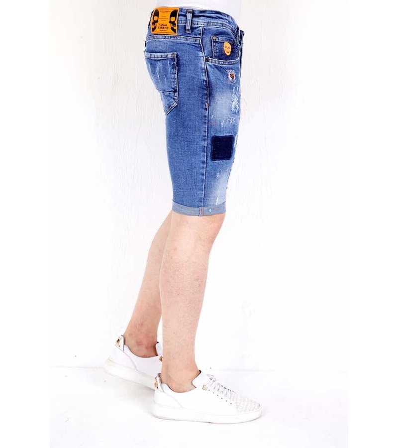 Local Fanatic Denim Shorts Mens Ripped - 1014 - Blue