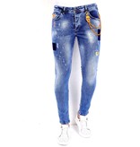 Local Fanatic Paint Splatter Ripped Jeans Mens - 1008 - Blue