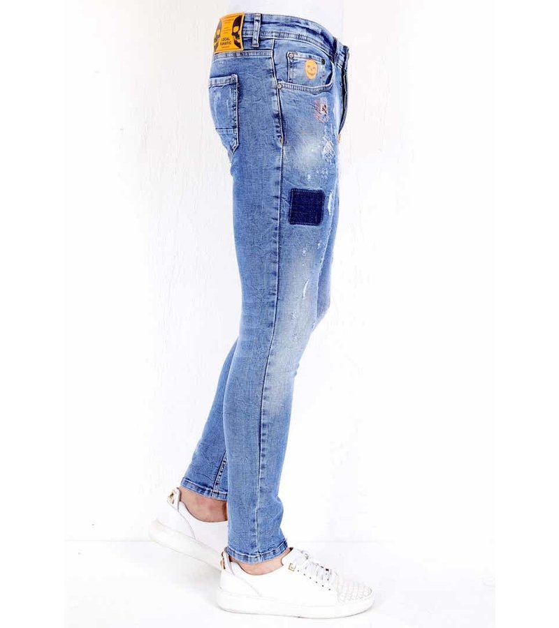Paint Splatter Ripped Jeans Mens | NEW 