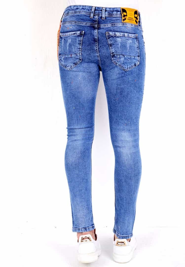 Paint Splatter Ripped Jeans Mens NEW Styleitaly.eu