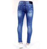 Local Fanatic Ripped jeans skull studs - 1009 - Blue