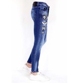 Local Fanatic Ripped Jeans With Patches -1004 - Blue