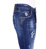 Local Fanatic Men Ripped Jeans Slim Fit - 1025 - Blue