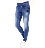 Local Fanatic Men Embroidered Jeans - 1035 - Blue