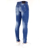 Local Fanatic Men Embroidered Jeans - 1035 - Blue