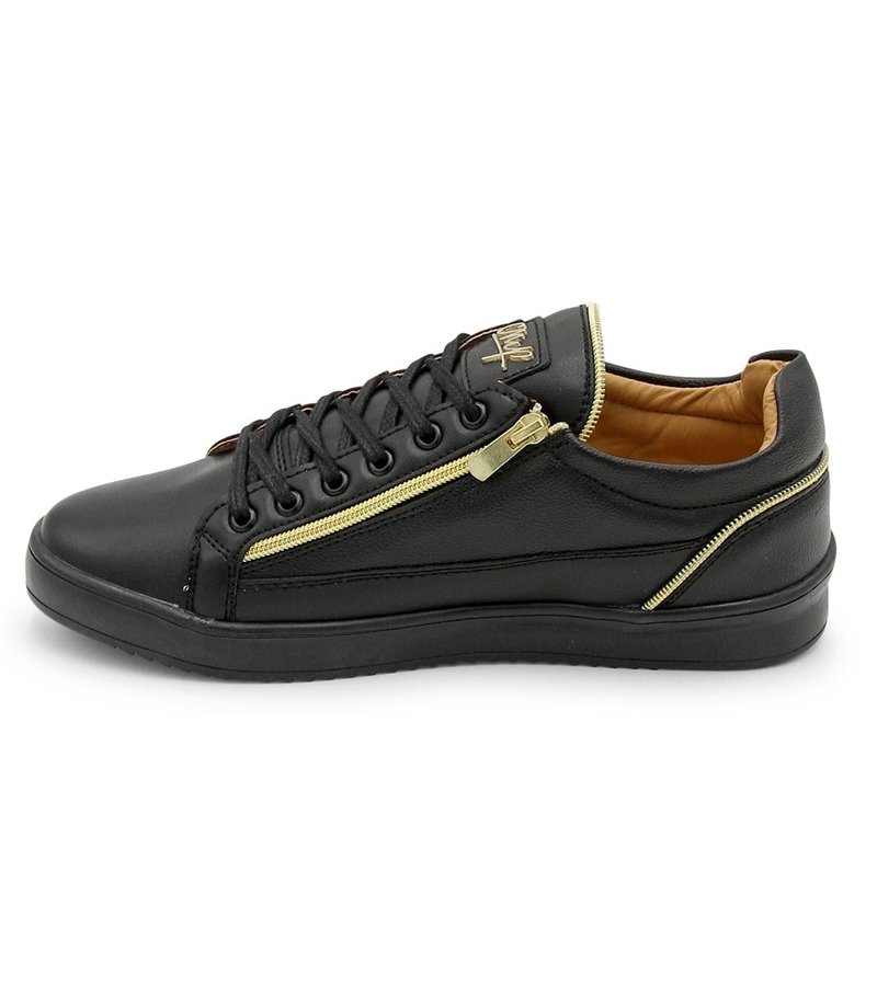 Cash Money Men Trainers Zippers Black - CMS97 - Black