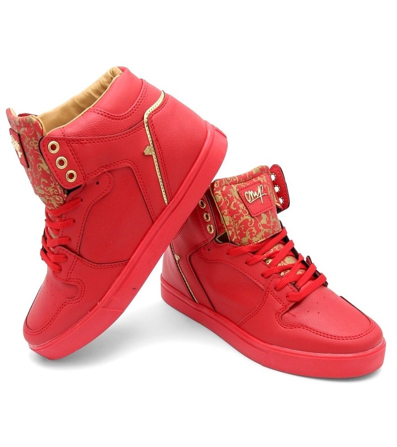 Cash Money Mens Sneakers Majesty Red Gold 2 - CMS13 - Red