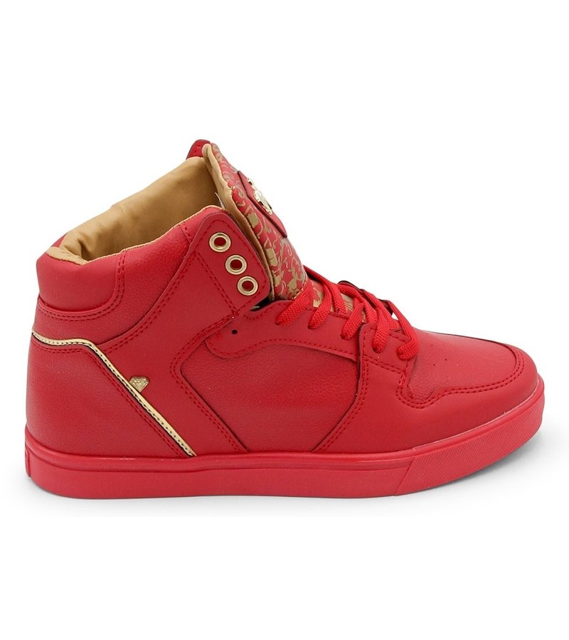 Cash Money Mens Sneakers Majesty Red Gold 2 - CMS13 - Red