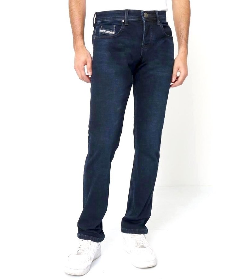 True Rise Regular Fit Jeans Stretch - A-11044 - Blue