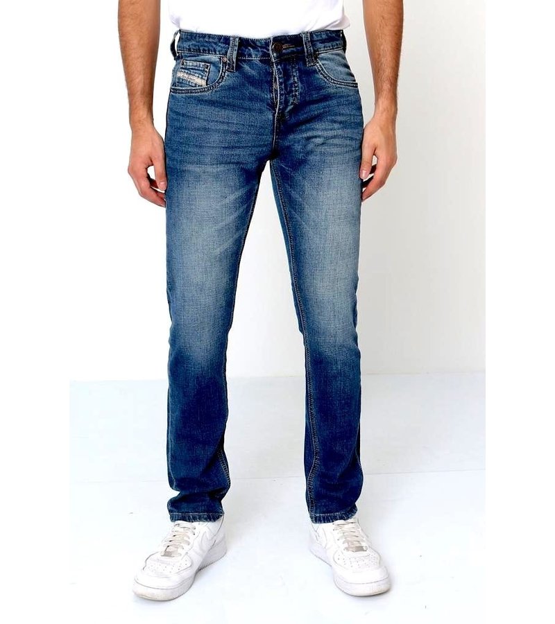 True Rise Regular Fit Jeans For Men  - A-11027 - Blue