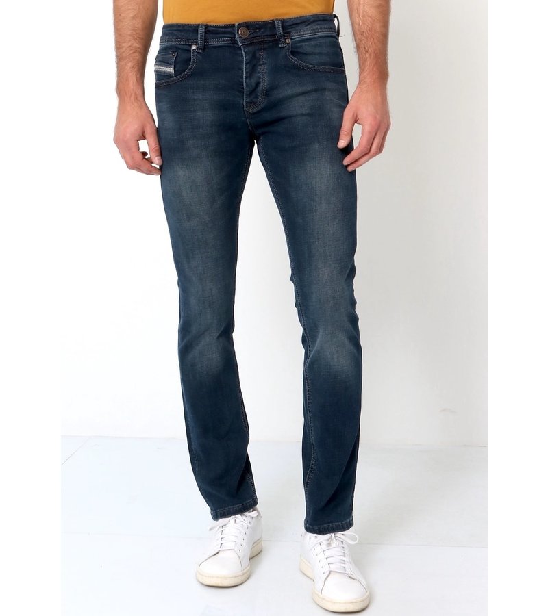 True Rise Men's Slim Fit Jeans Cheap - A-11049 - Blue