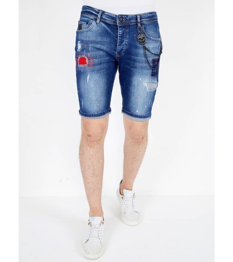 Local Fanatic Designer Jeans Shorts - 1041 - Blue