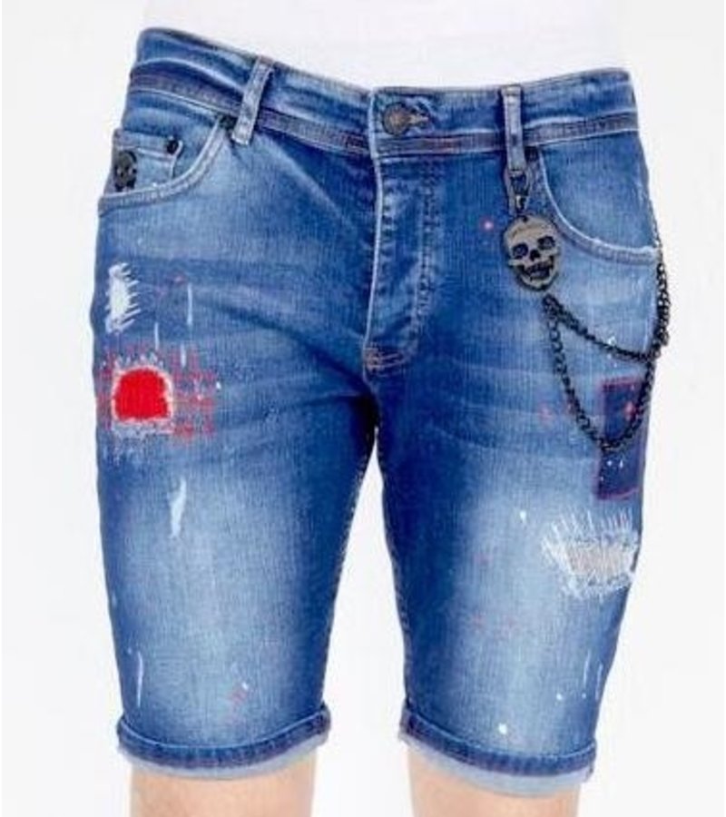 Local Fanatic Designer Jeans Shorts - 1041 - Blue