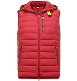 Enos Mens Body Warmer With Hood - 8207 - Red