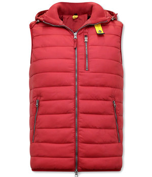 Enos Mens Body Warmer With Hood - 8207 - Red