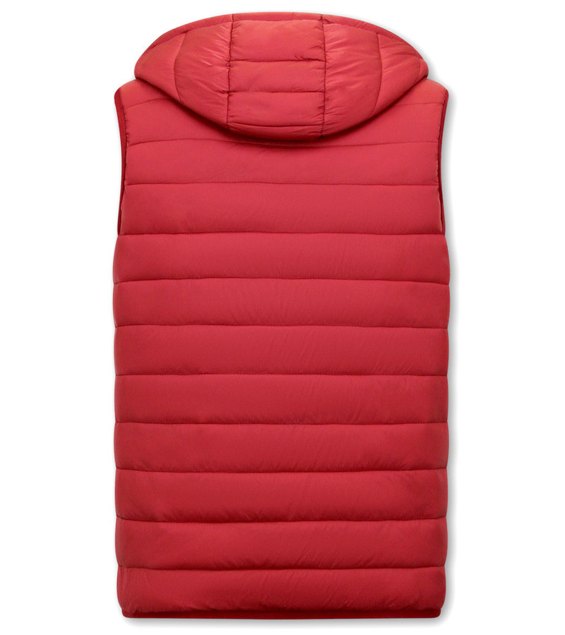 Enos Mens Body Warmer With Hood - 8207 - Red