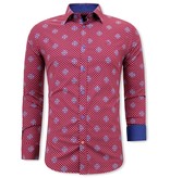 Tony Backer Printed Mens Shirts Slim Fit - 3087 - Red