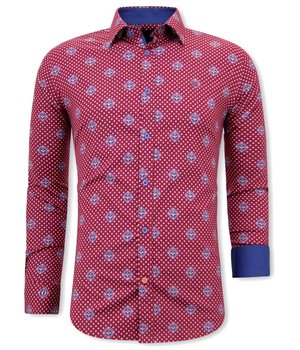 Tony Backer Printed Mens Shirts Slim Fit - 3087 - Red