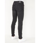 True Rise Men's Stretch Jeans With Spandex - DP03 - Grey