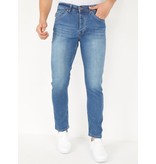 True Rise Jeans For Guys Regular Fit Stretch - DP04 - Blue