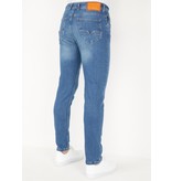 True Rise Jeans For Guys Regular Fit Stretch - DP04 - Blue